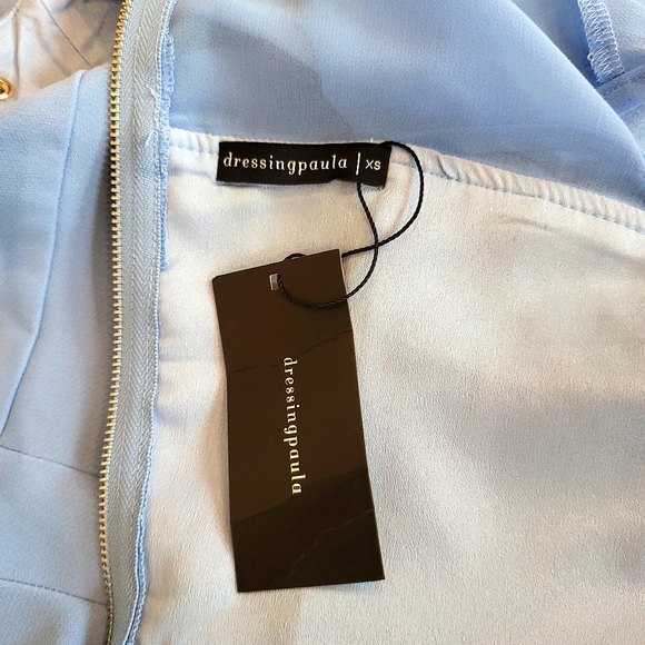 Sleeveless Periwinkle Blue peplum top - Picture 5 of 5